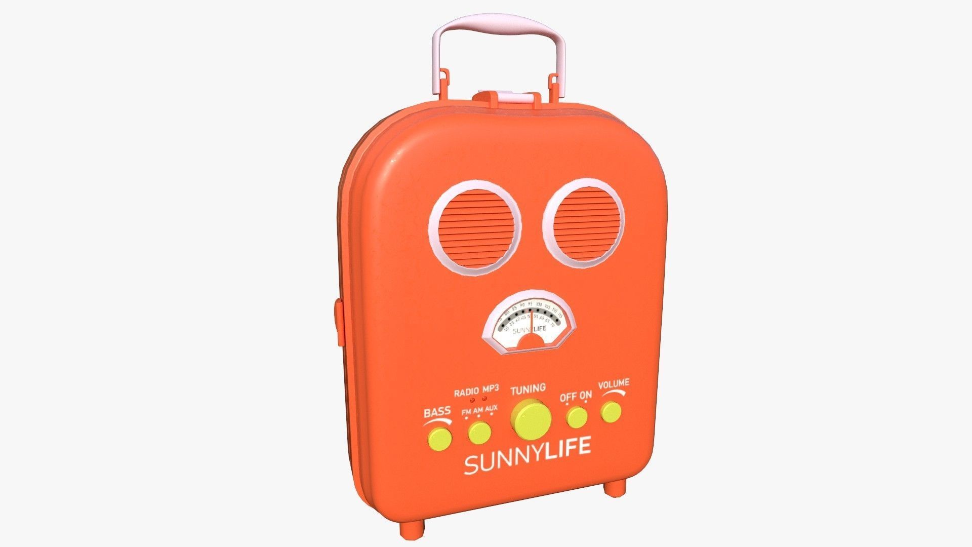 Cartoon Style Stylized Radio Sunnylife Radio Orange Edition 3D model_1