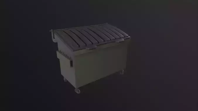 Trash Container 3D Model Low-poly 3D model