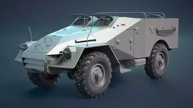 BTR-40 High-Poly 3D model
