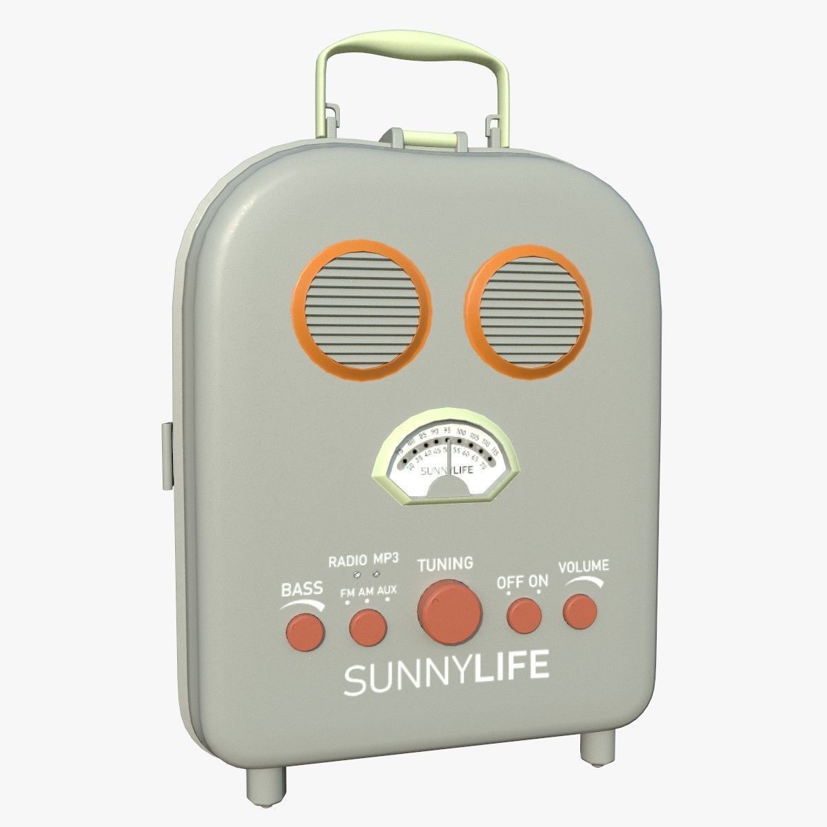 Cartoon Style Stylized Radio Sunnylife Radio Gray Edition 3D model_21