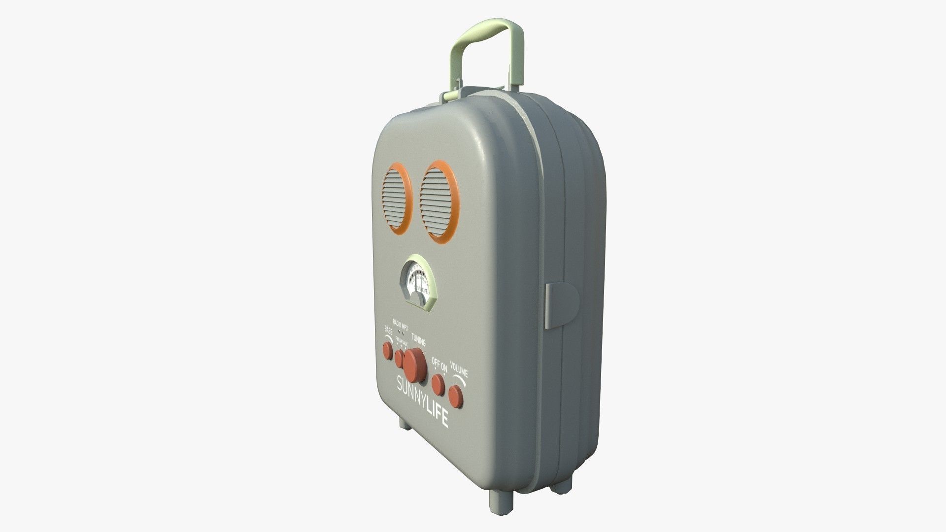 Cartoon Style Stylized Radio Sunnylife Radio Gray Edition 3D model_2