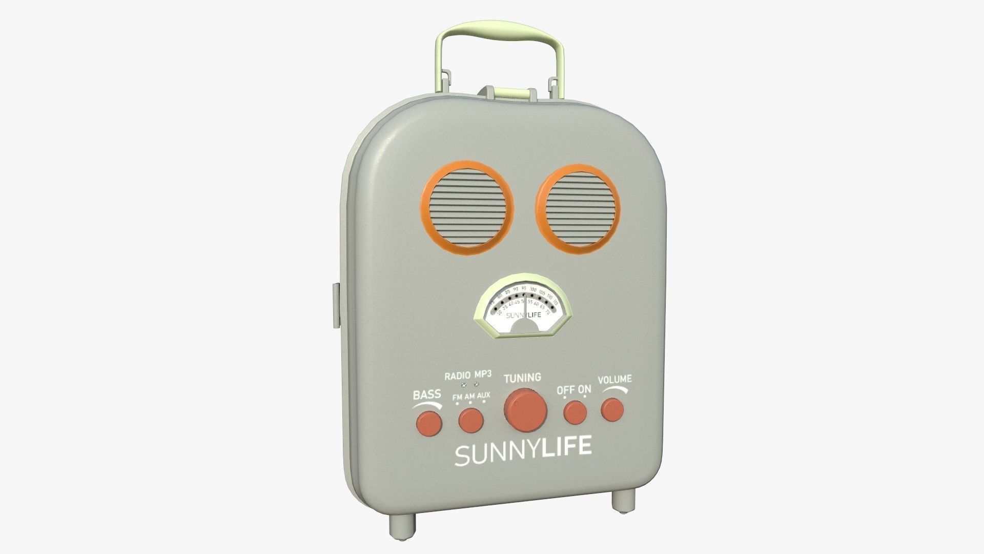 Cartoon Style Stylized Radio Sunnylife Radio Gray Edition 3D model_1