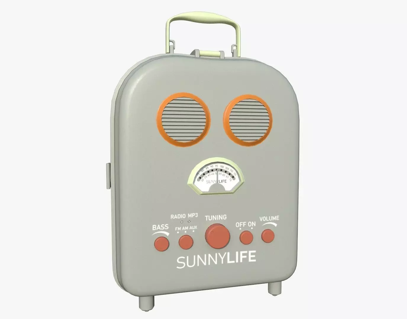Cartoon Style Stylized Radio Sunnylife Radio Gray Edition 3D model_0