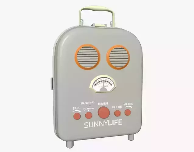 Cartoon Style Stylized Radio Sunnylife Radio Gray Edition