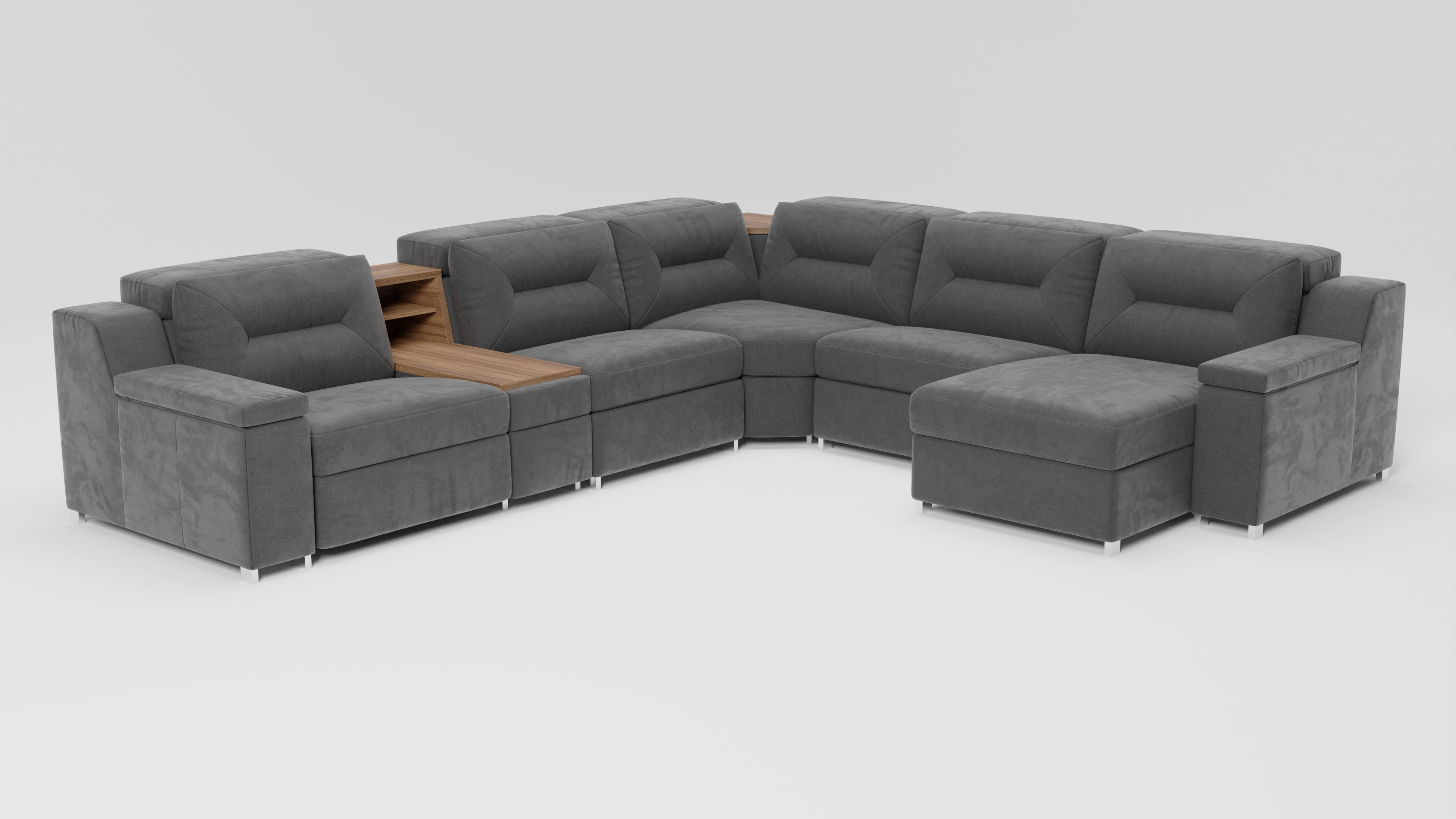 3D Palliser Apex Sectional Modules Low-poly 3D model_4