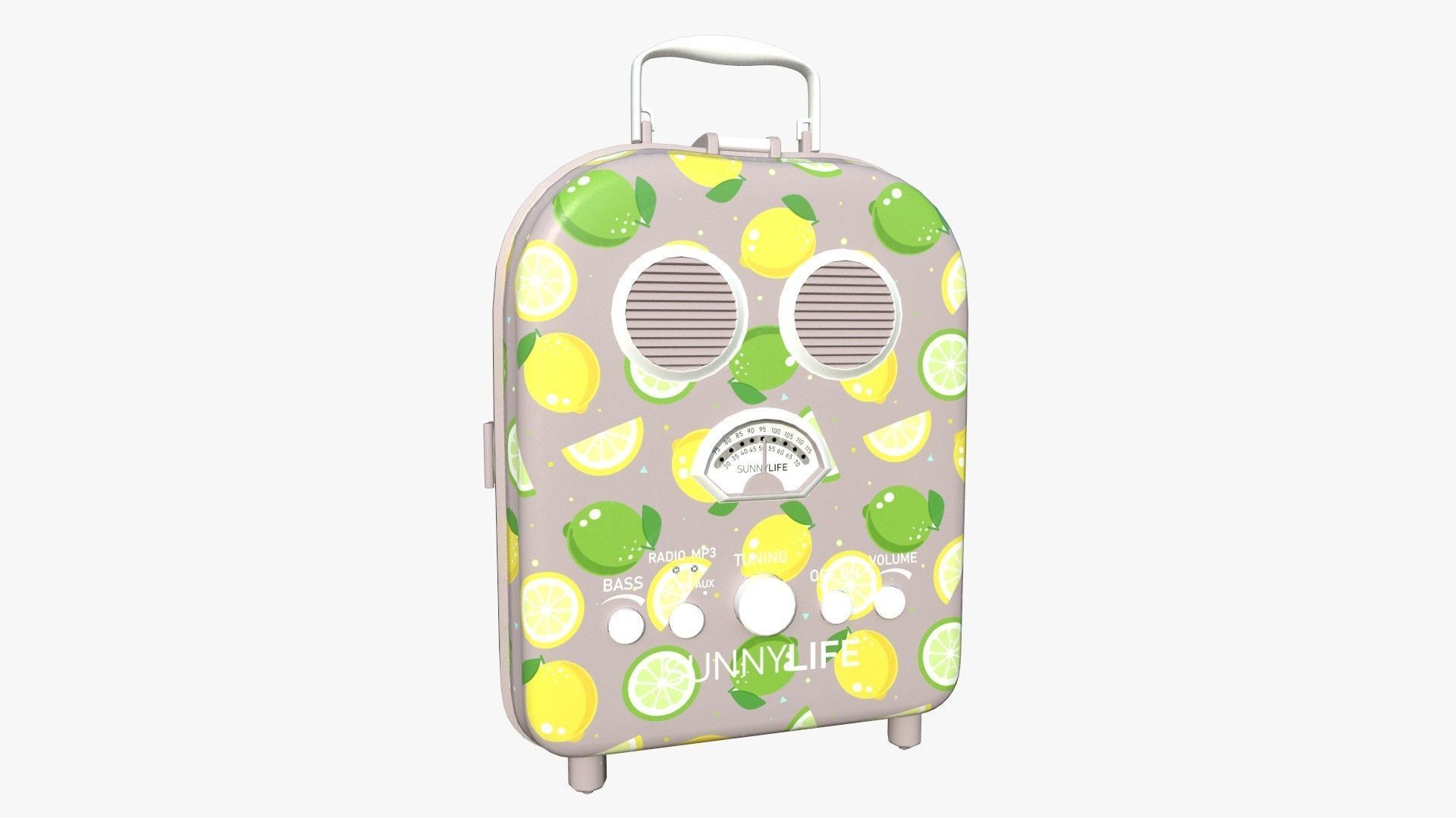 Cartoon Style Stylized Radio Sunnylife Radio Lemon Edition 3D model_1