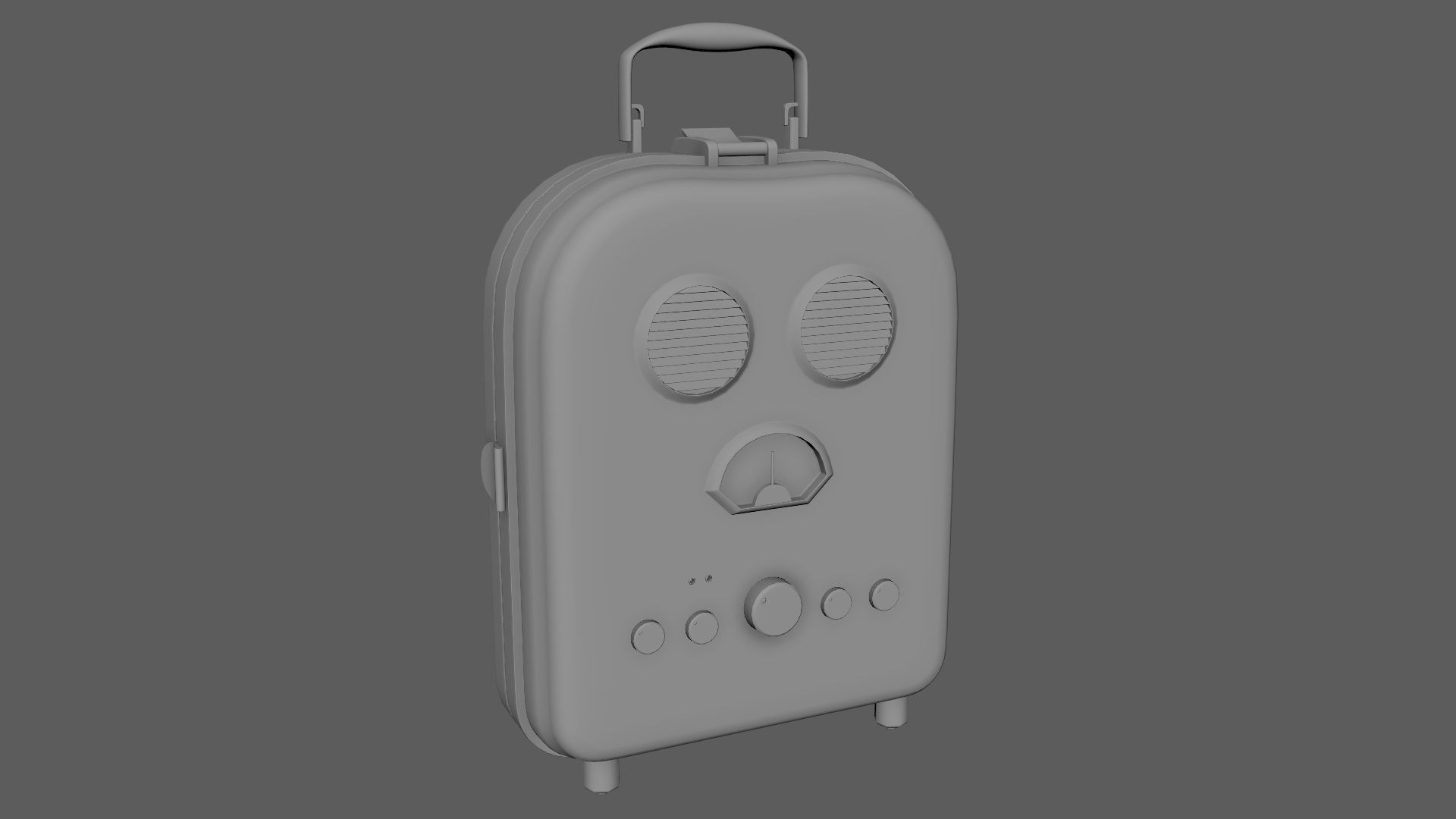 Cartoon Style Stylized Radio Sunnylife Radio Lemon Edition 3D model_5