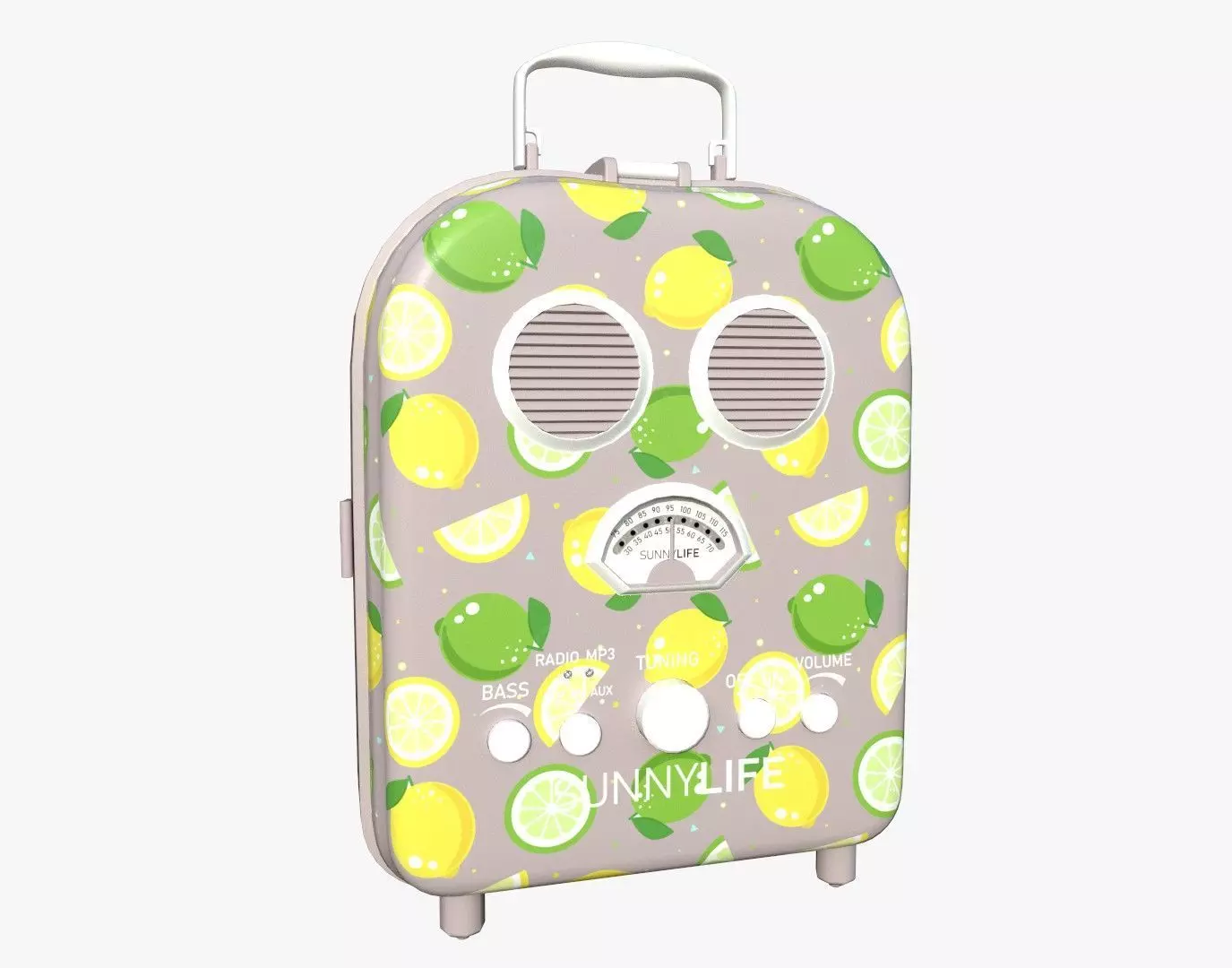 Cartoon Style Stylized Radio Sunnylife Radio Lemon Edition 3D model_0