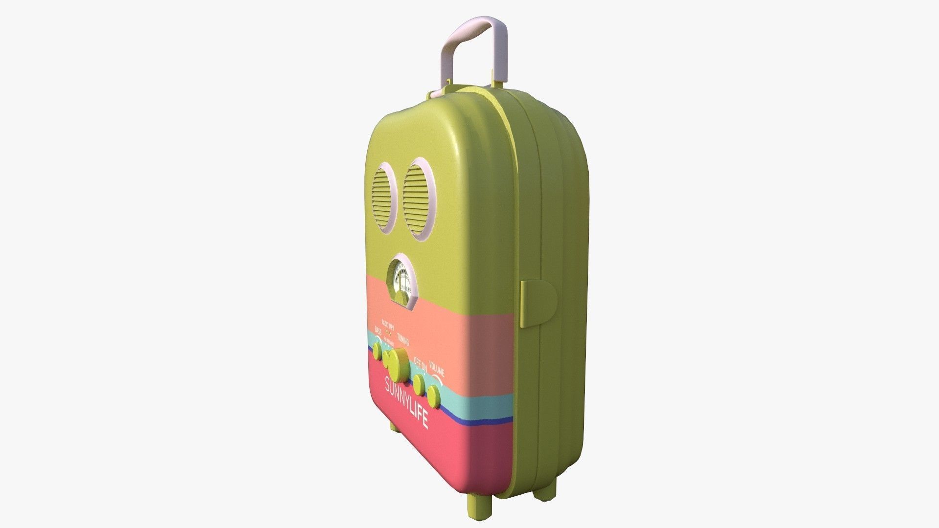 Cartoon Style Stylized Radio Sunnylife Radio Yellow Edition 3D model_2