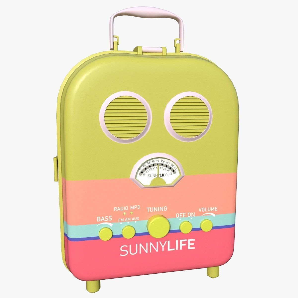 Cartoon Style Stylized Radio Sunnylife Radio Yellow Edition 3D model_21