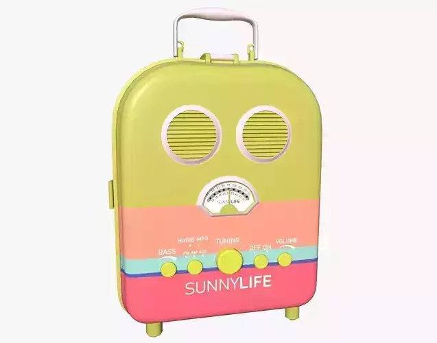 Cartoon Style Stylized Radio Sunnylife Radio Yellow Edition
