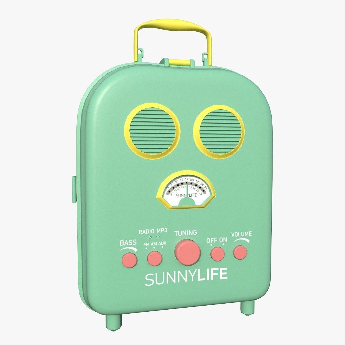Cartoon Style Stylized Radio Sunnylife Radio Green Edition 3D model_21