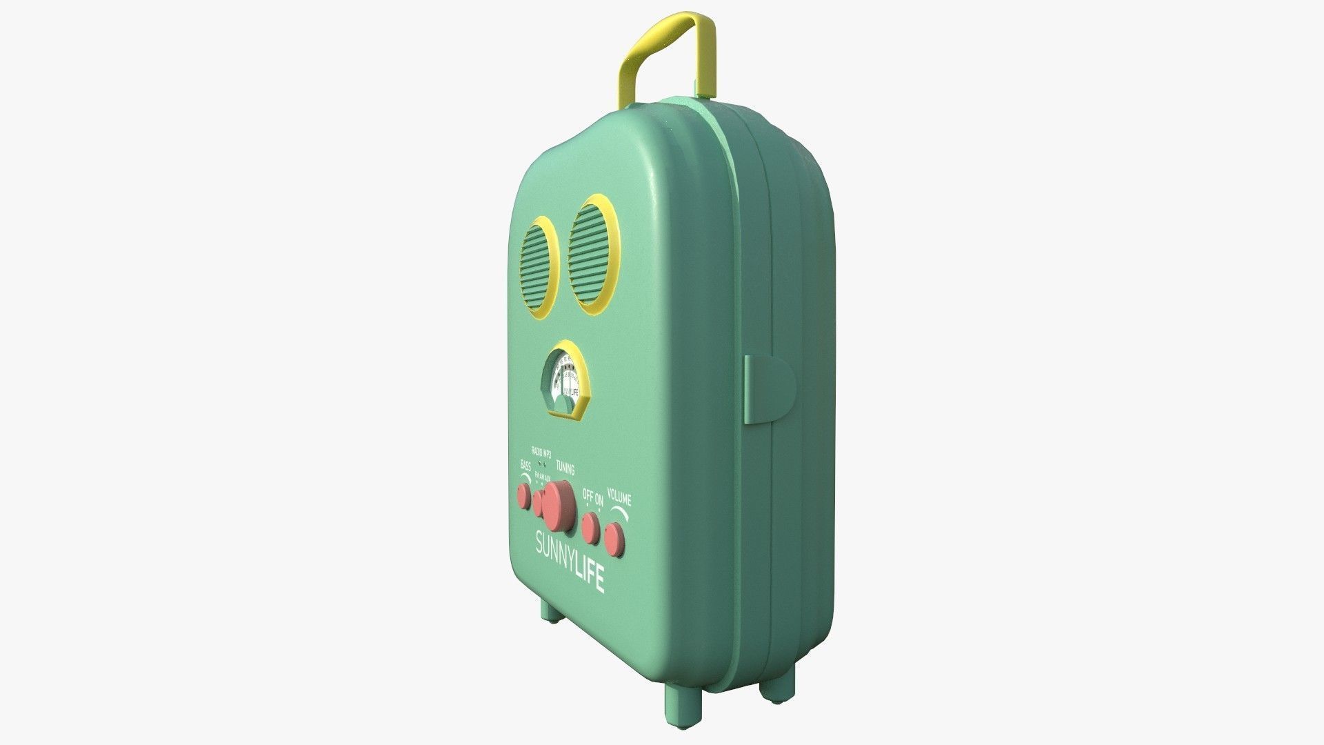 Cartoon Style Stylized Radio Sunnylife Radio Green Edition 3D model_2