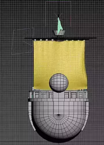 One piece Ship Low-poly 3D model