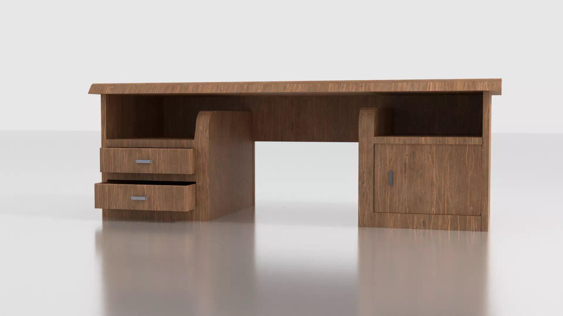 Wooden table  3D model_0