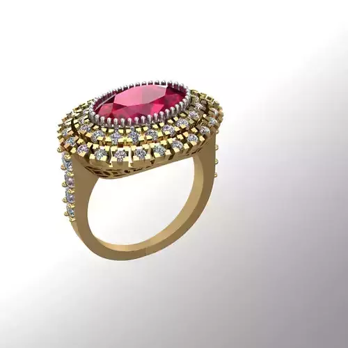 Diamond Ring Jewellery for Women 3D print model