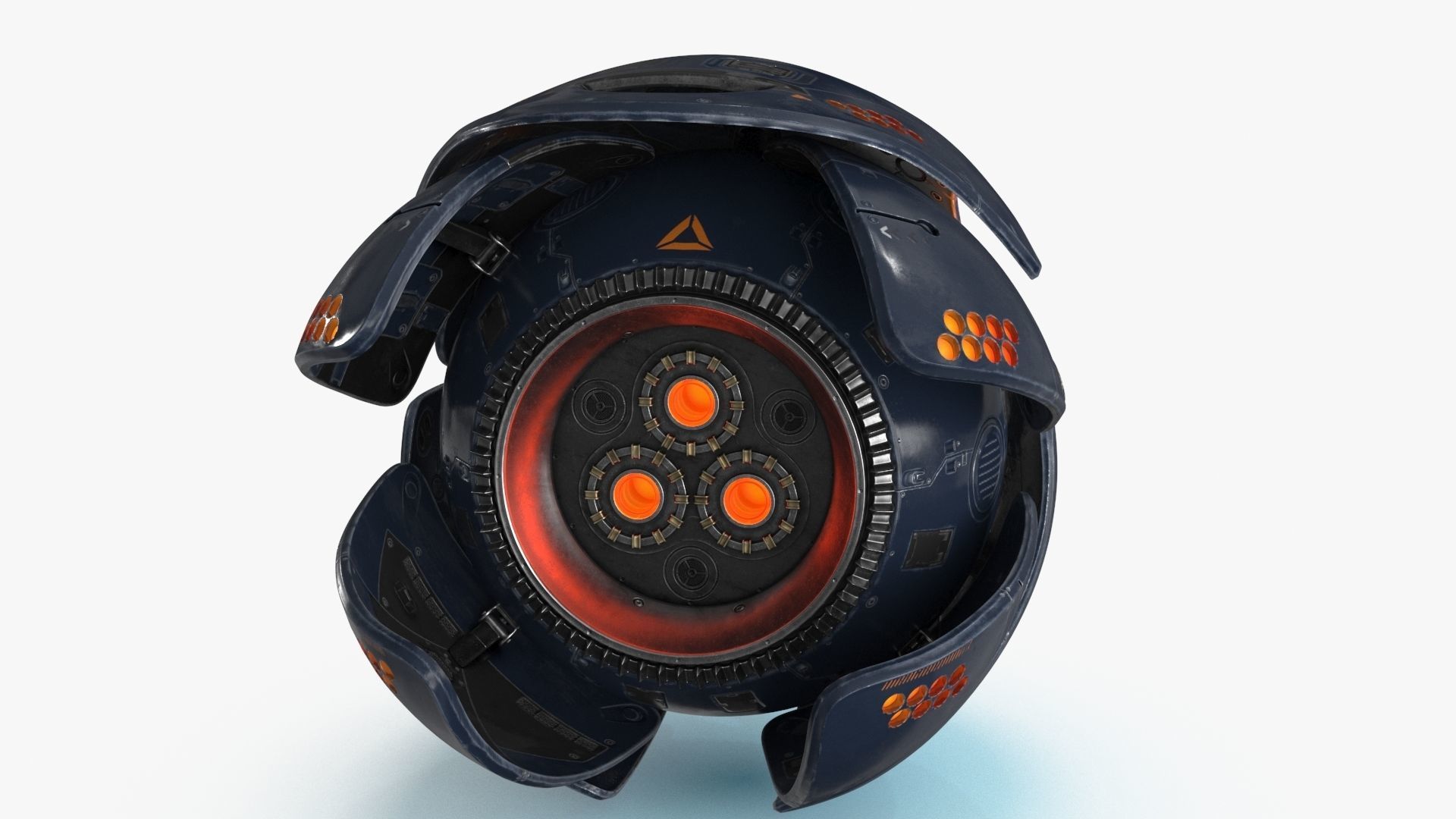 Sci Fi Drone Low-poly 3D model_13