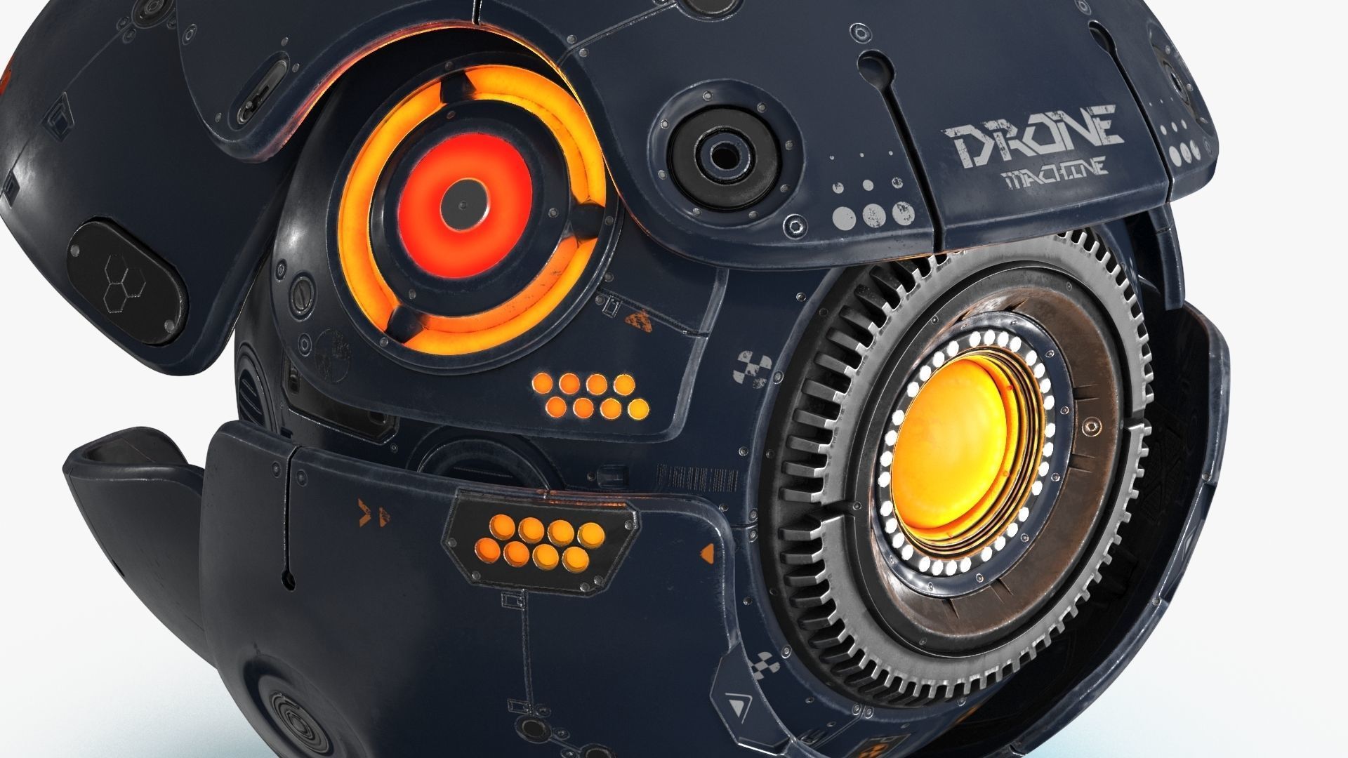 Sci Fi Drone Low-poly 3D model_20