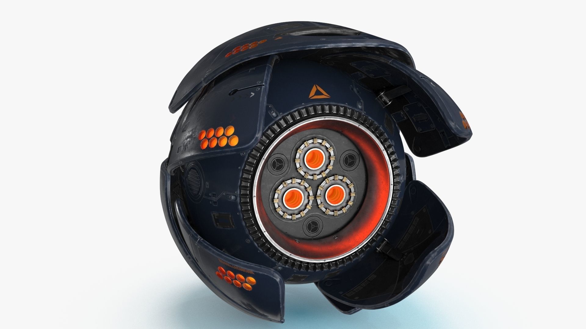 Sci Fi Drone Low-poly 3D model_14