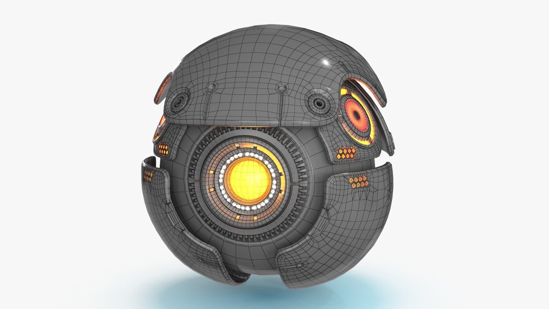 Sci Fi Drone Low-poly 3D model_25