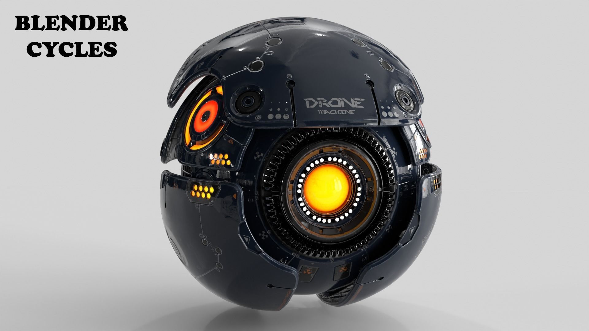 Sci Fi Drone Low-poly 3D model_23