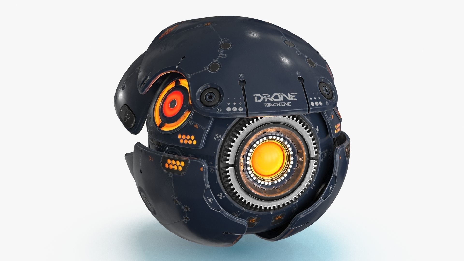 Sci Fi Drone Low-poly 3D model_8