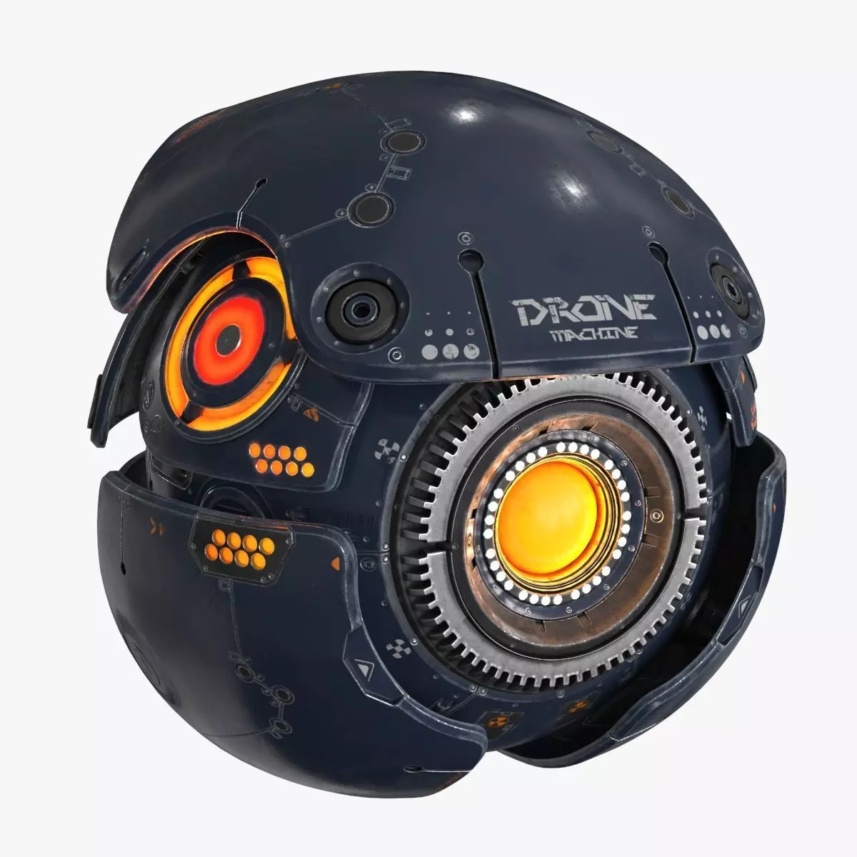 Sci Fi Drone Low-poly 3D model_0