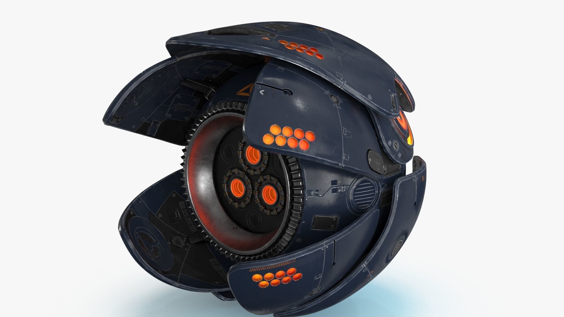 Sci Fi Drone Low-poly 3D model_12