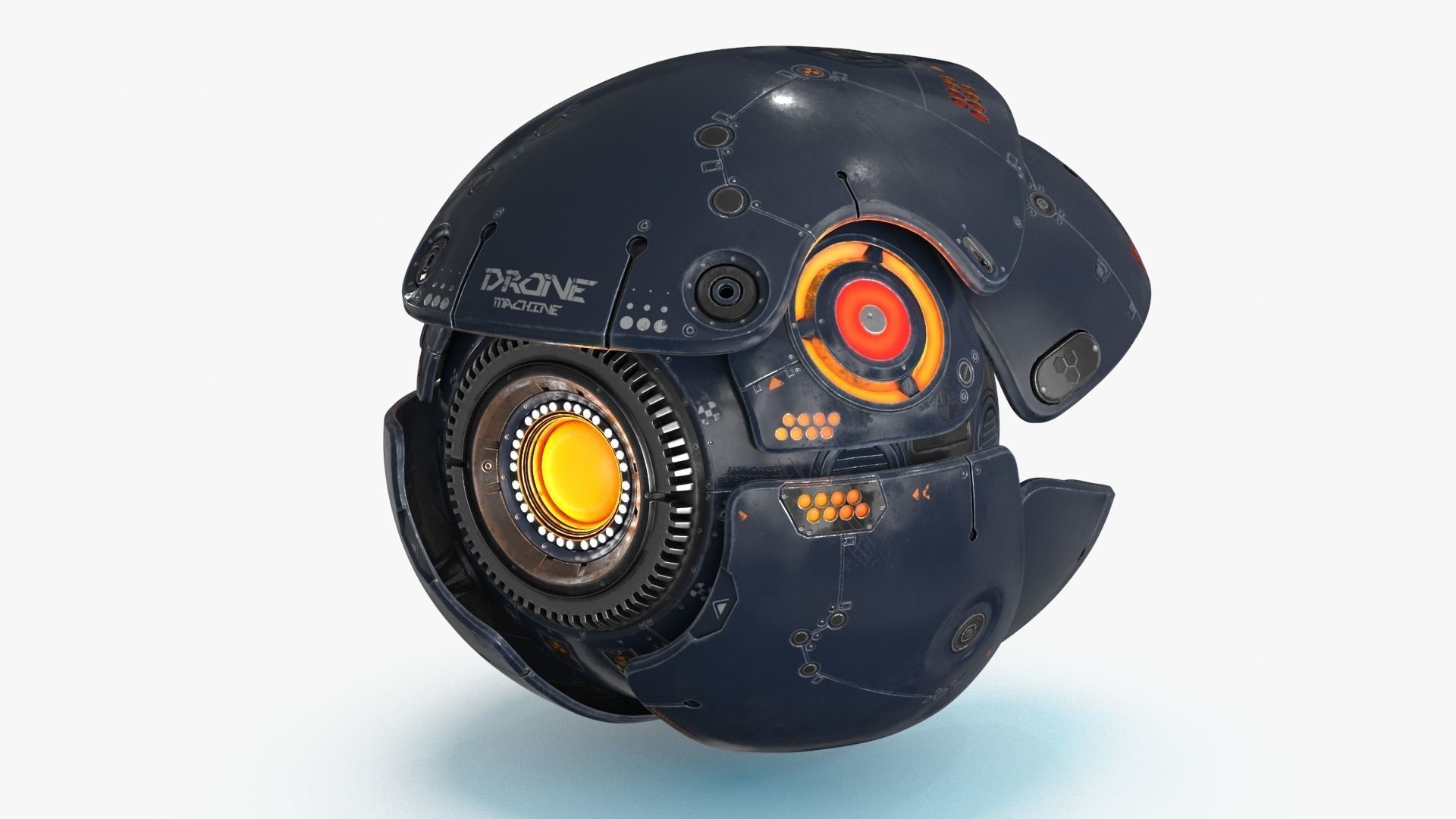 Sci Fi Drone Low-poly 3D model_18