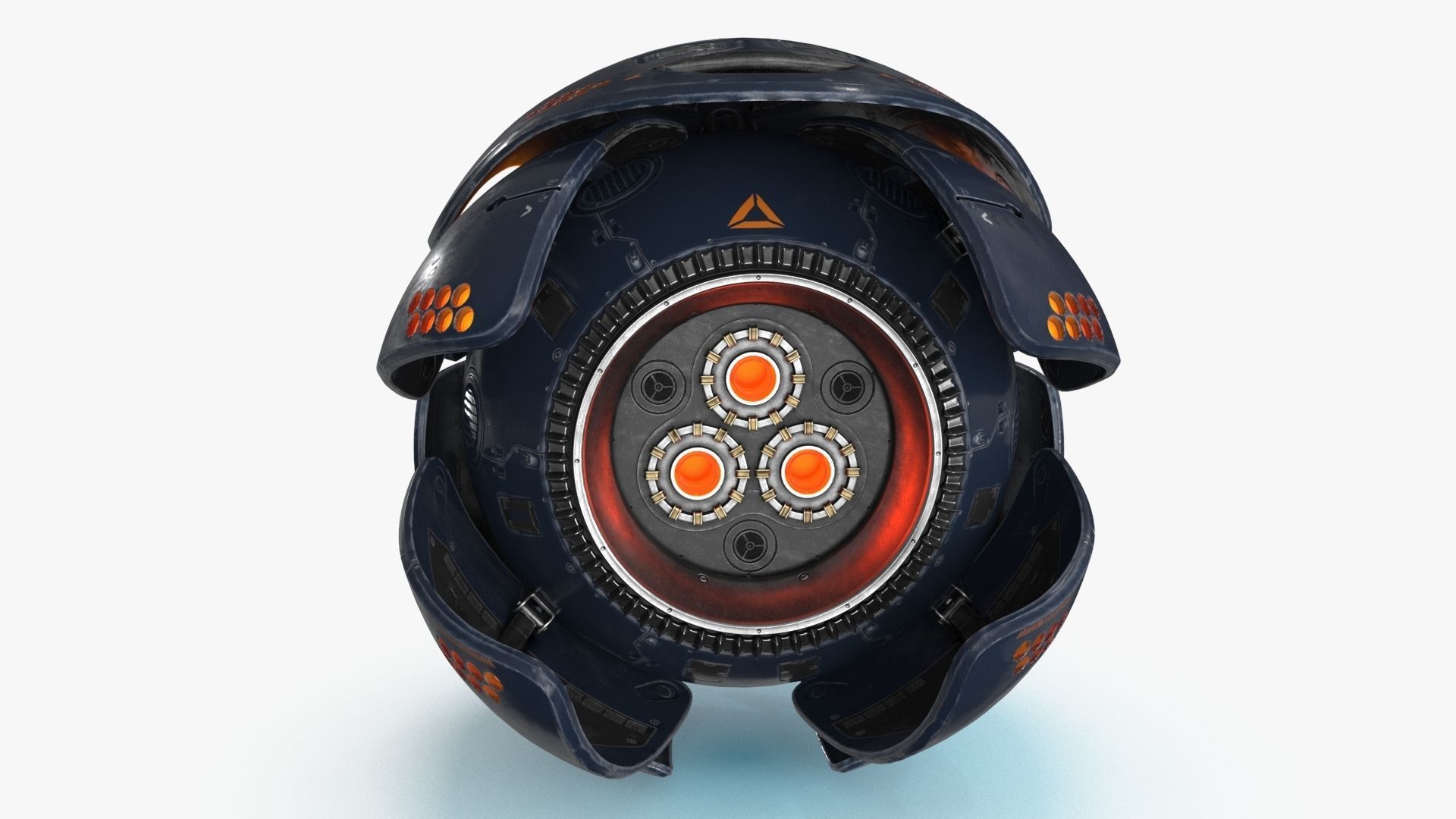 Sci Fi Drone Low-poly 3D model_7