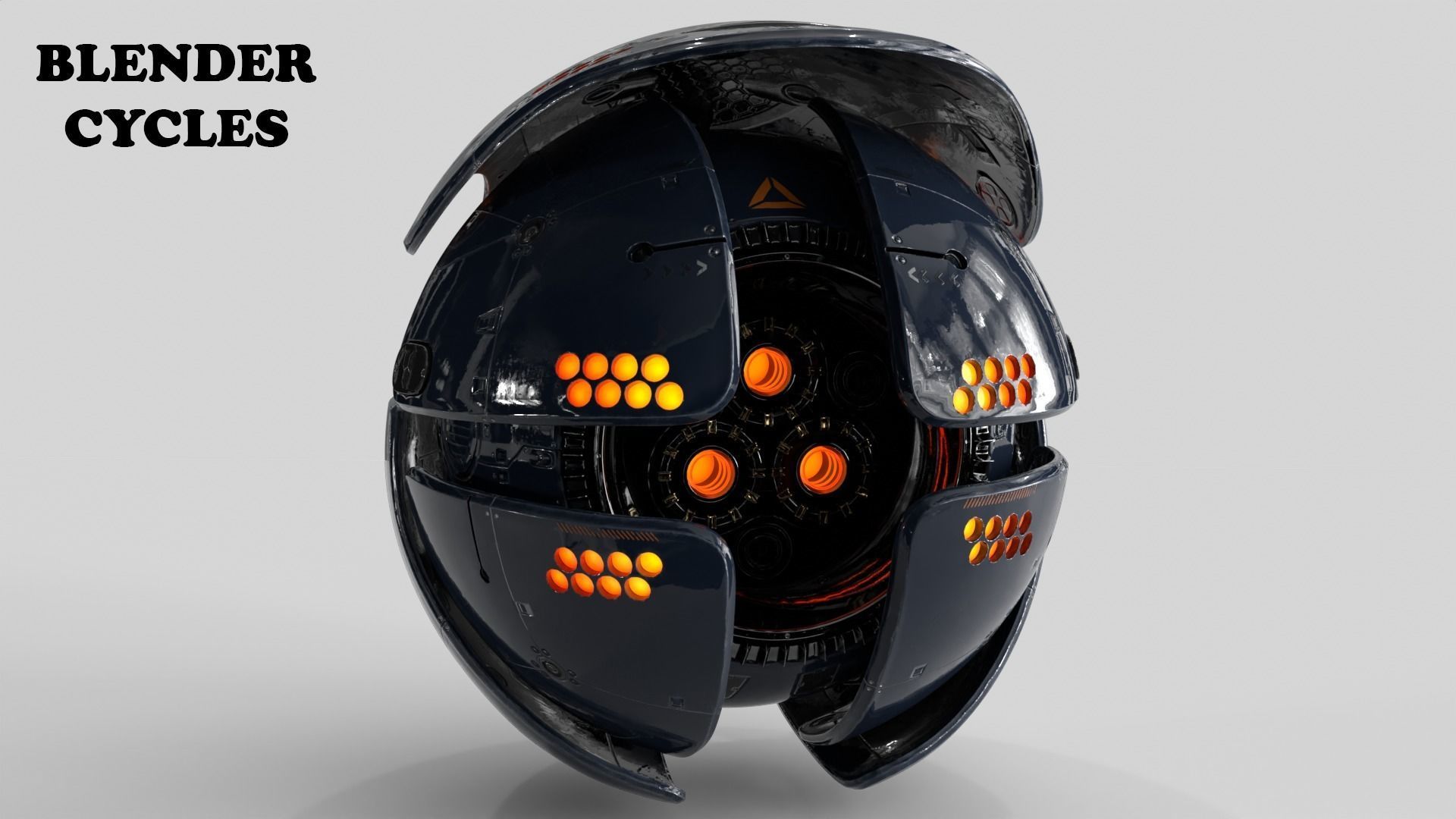 Sci Fi Drone Low-poly 3D model_24