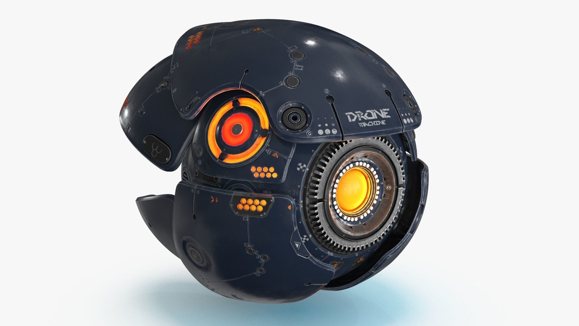 Sci Fi Drone Low-poly 3D model_9