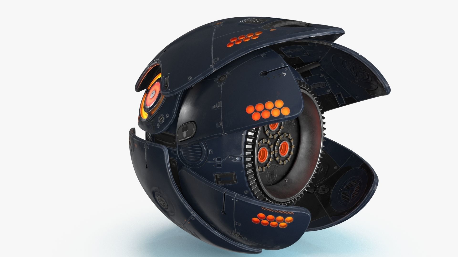 Sci Fi Drone Low-poly 3D model_15