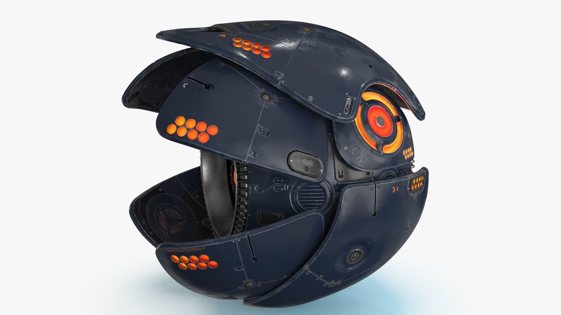 Sci Fi Drone Low-poly 3D model_11