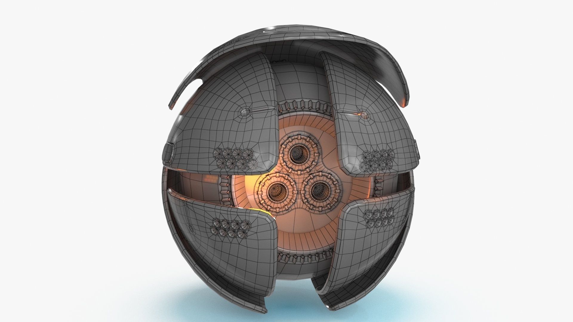 Sci Fi Drone Low-poly 3D model_26