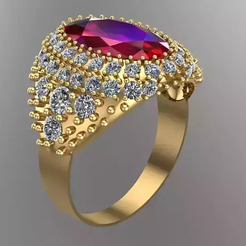 Diamond Ring Jewellery for Women 3D print model