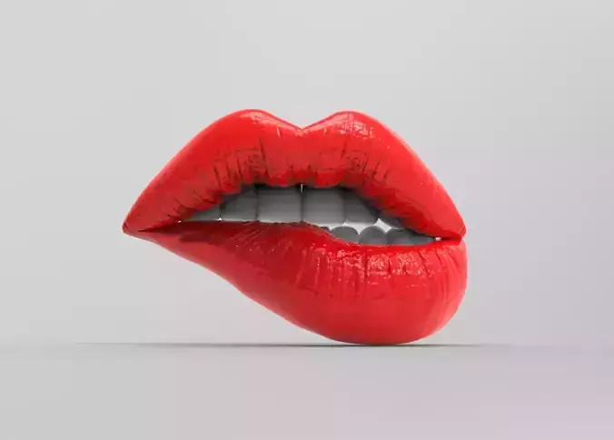 lips bite 3D print model