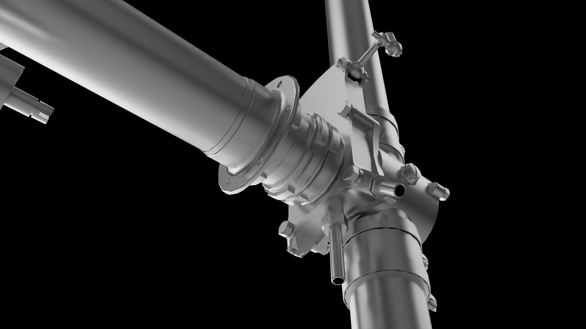 Bleriot star-shaped 9-cylinder flight engine 3D print model_5