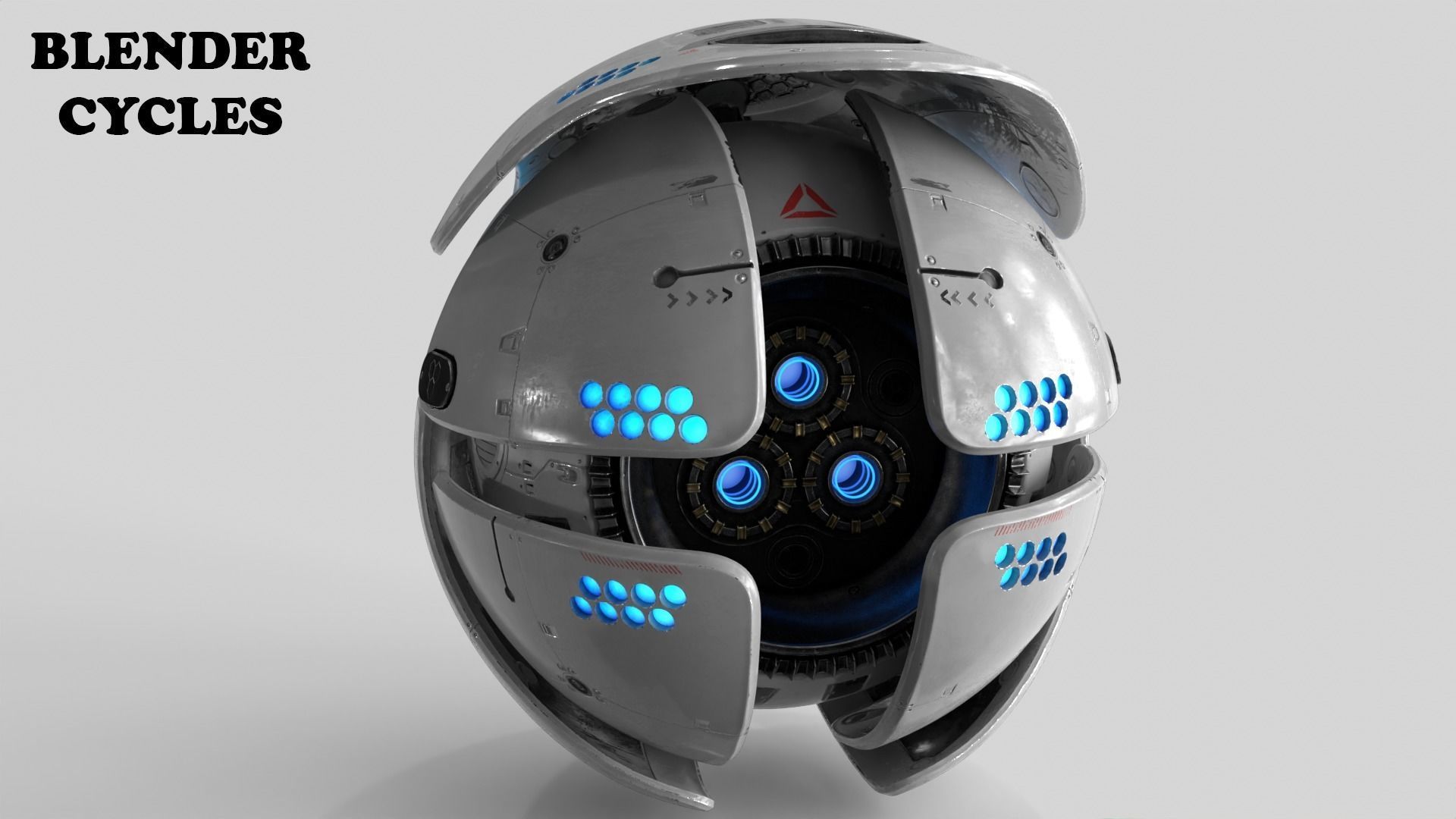 Sci Fi Drone Low-poly 3D model_24