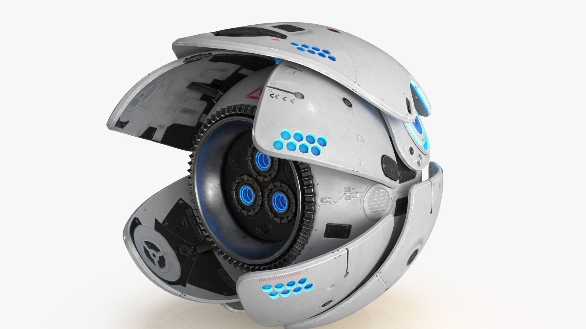 Sci Fi Drone Low-poly 3D model_12