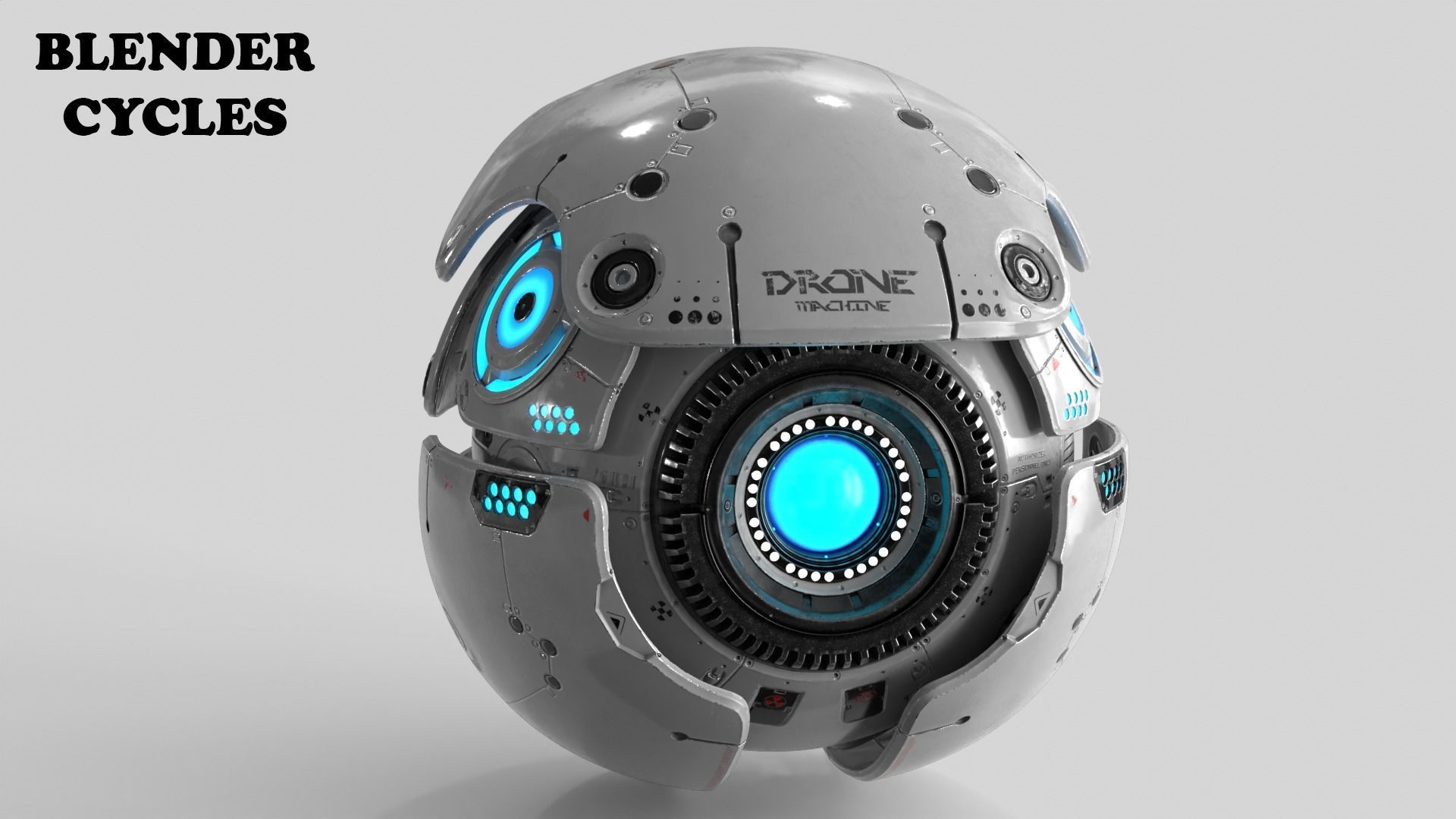 Sci Fi Drone Low-poly 3D model_23