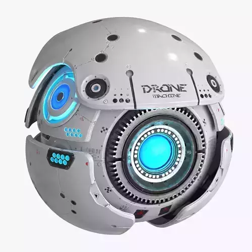 Sci Fi Drone Low-poly 3D model Sci Fi Drone Low-poly 3D model