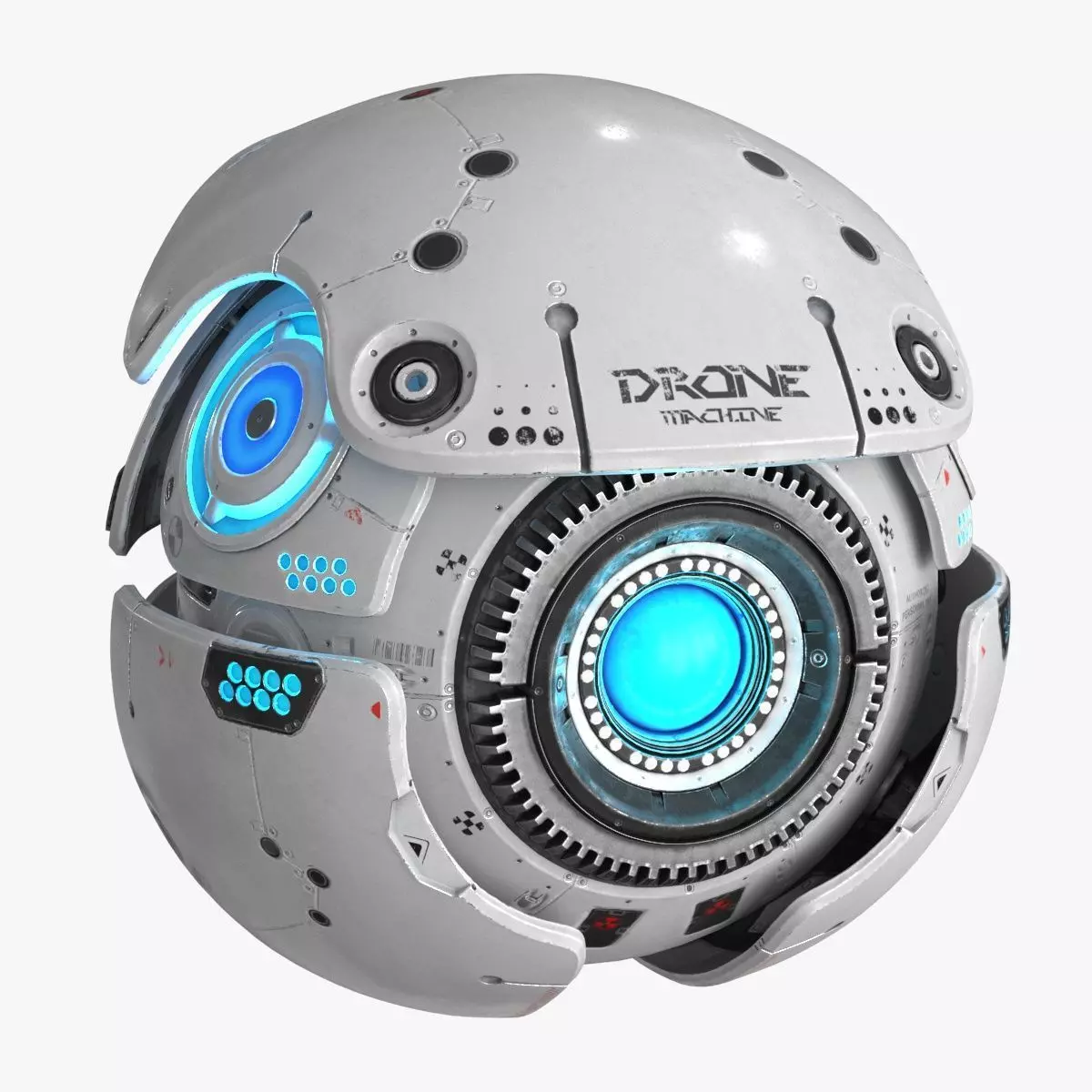 Sci Fi Drone Low-poly 3D model_0