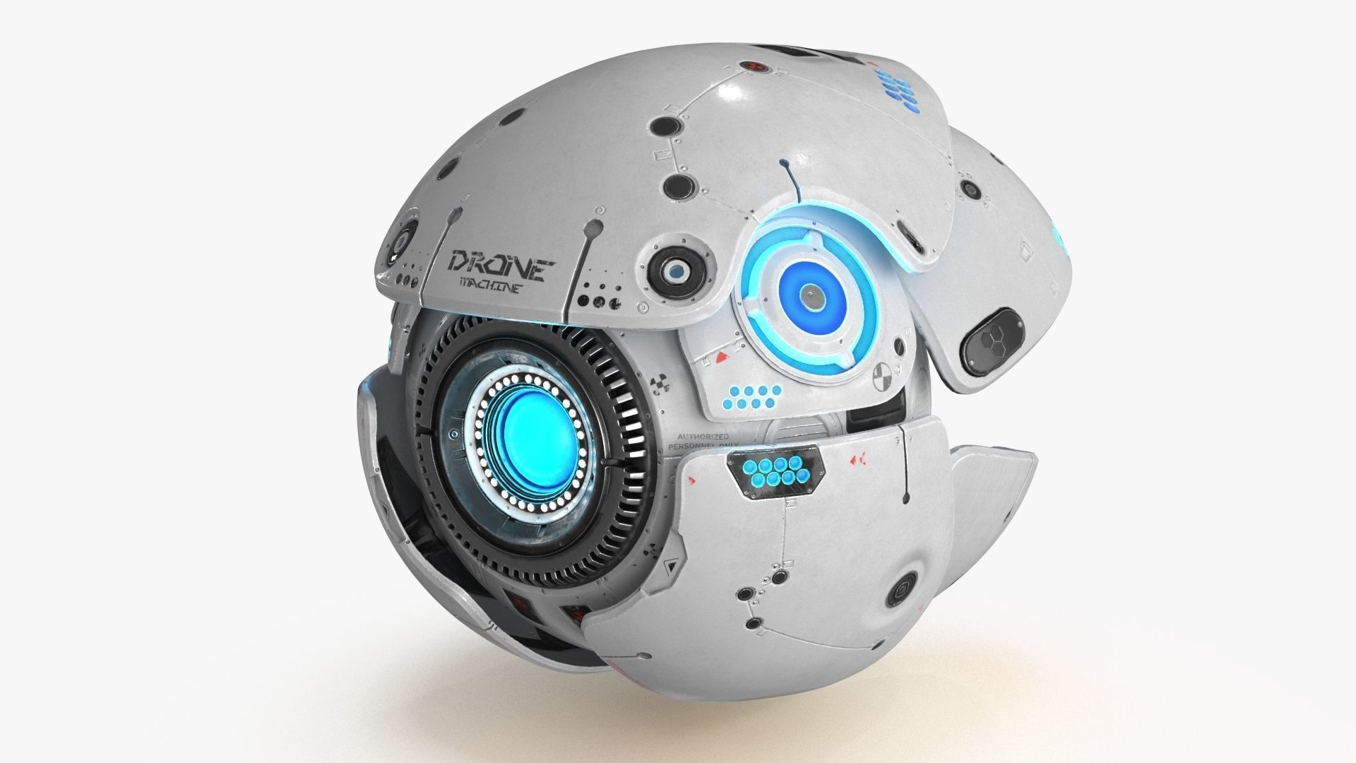 Sci Fi Drone Low-poly 3D model_18