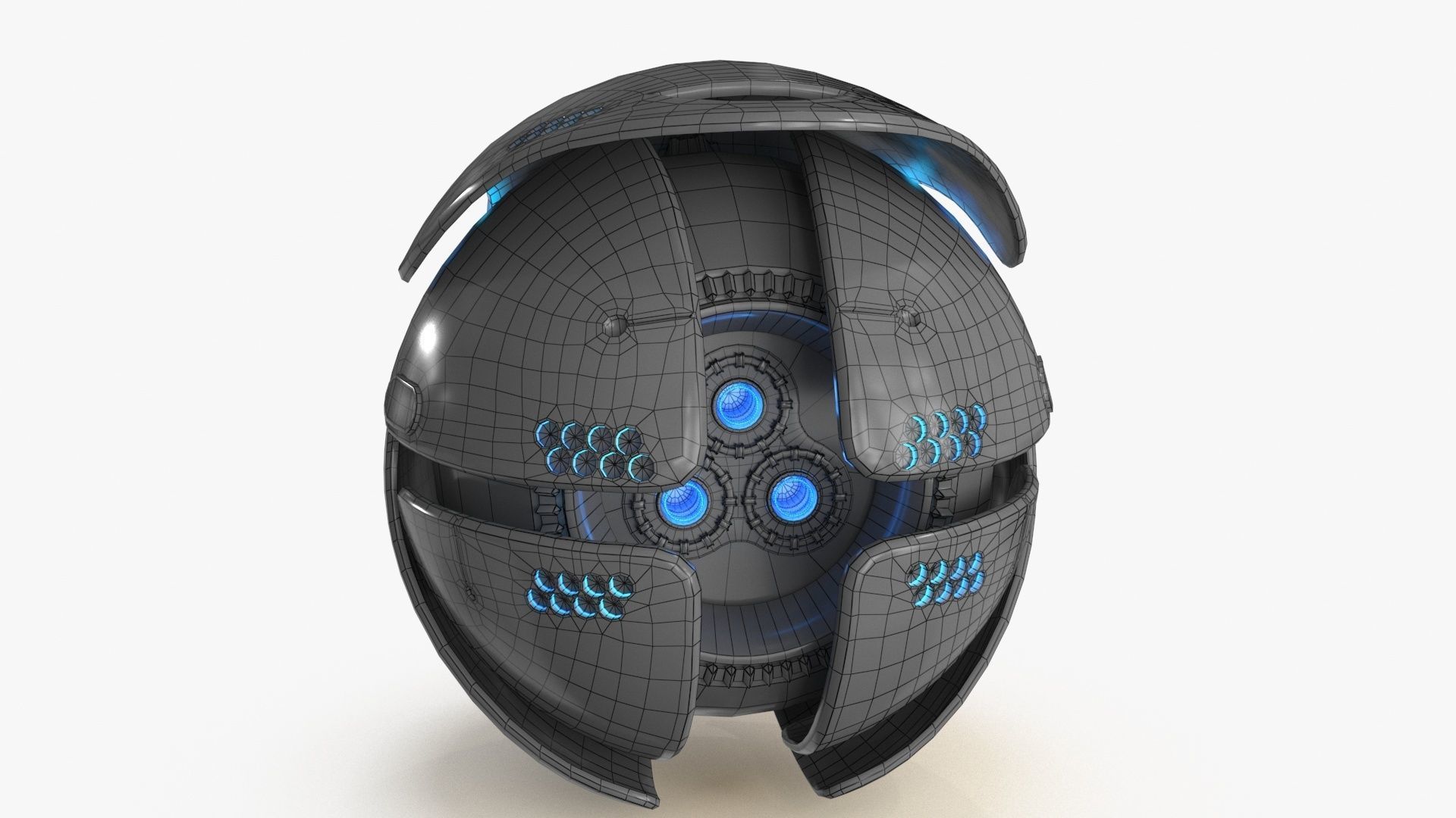 Sci Fi Drone Low-poly 3D model_26