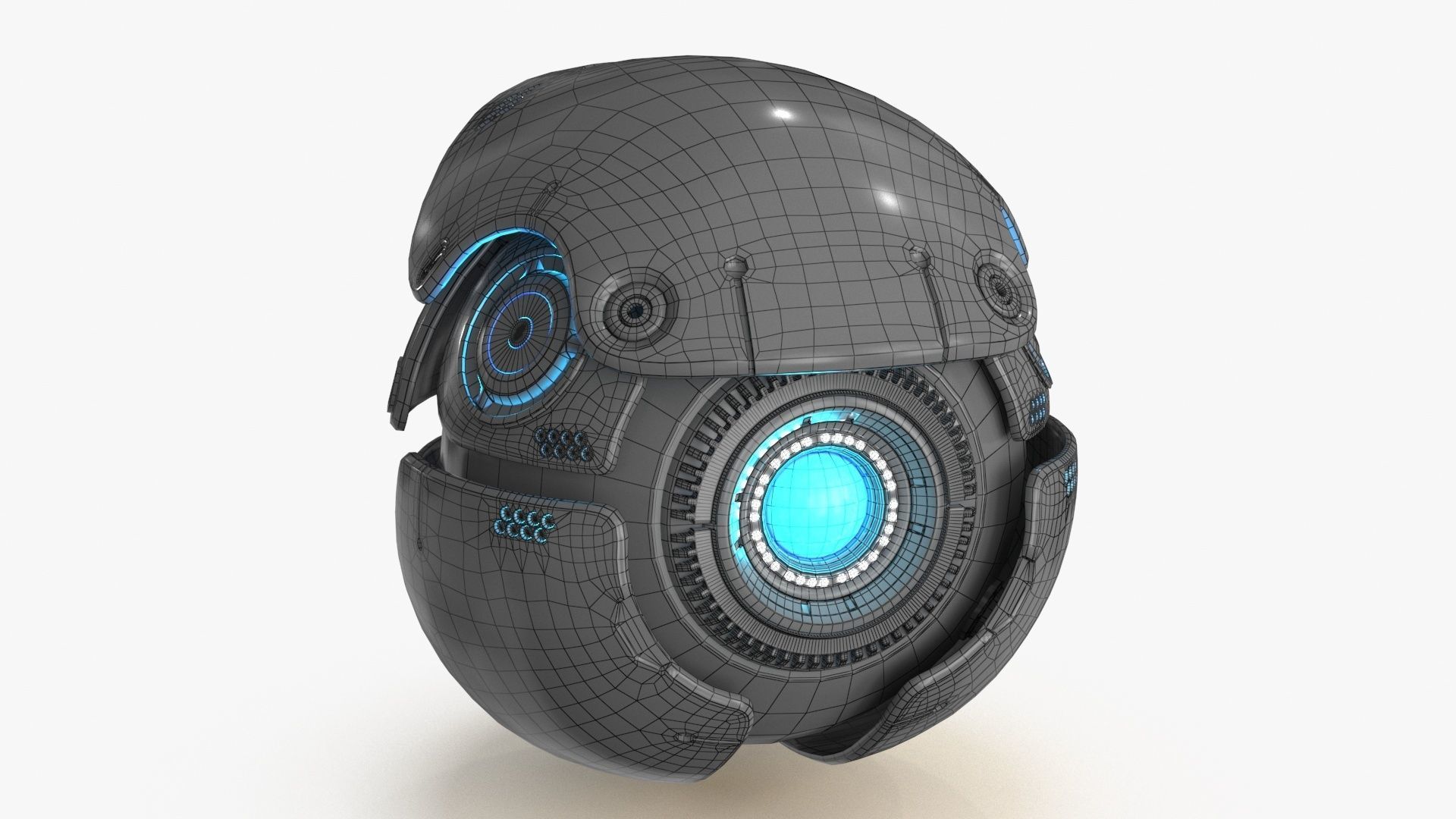 Sci Fi Drone Low-poly 3D model_25