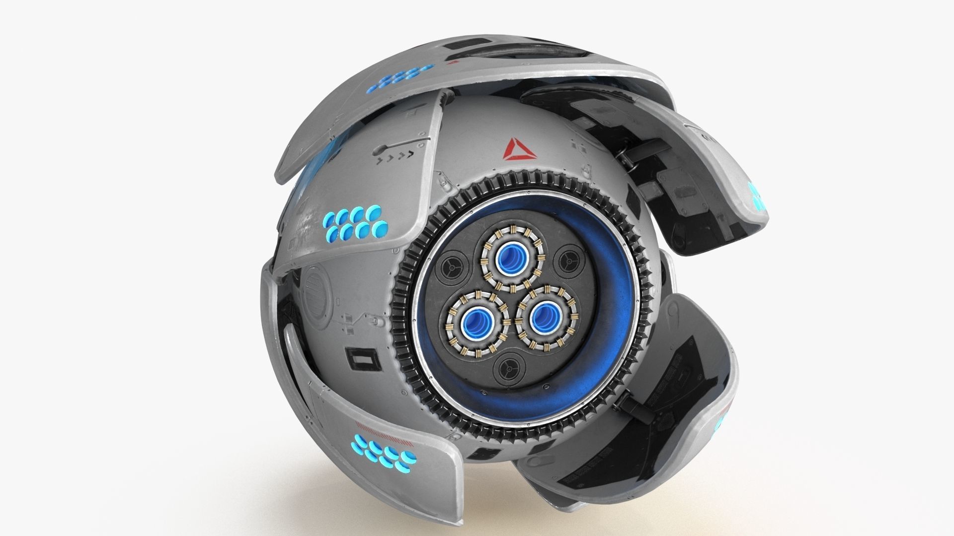 Sci Fi Drone Low-poly 3D model_14