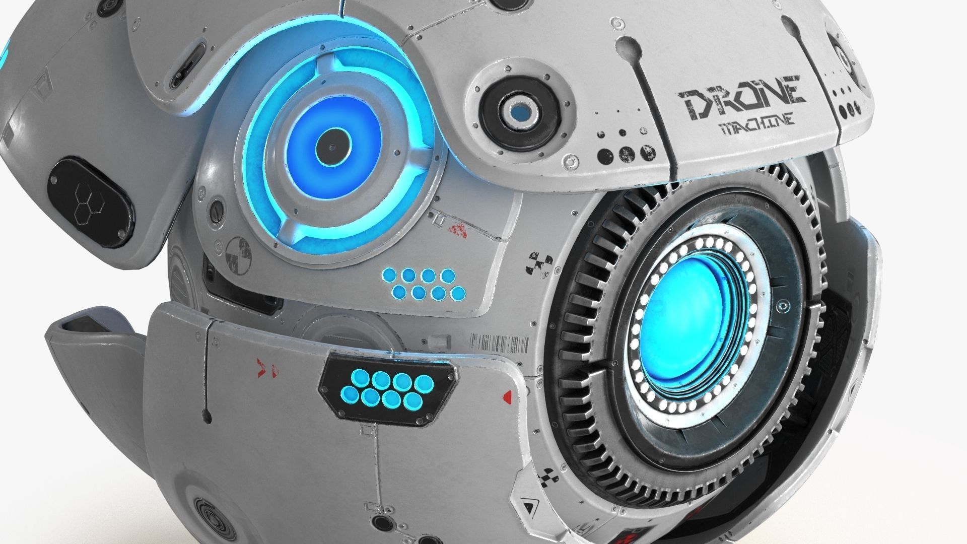 Sci Fi Drone Low-poly 3D model_20