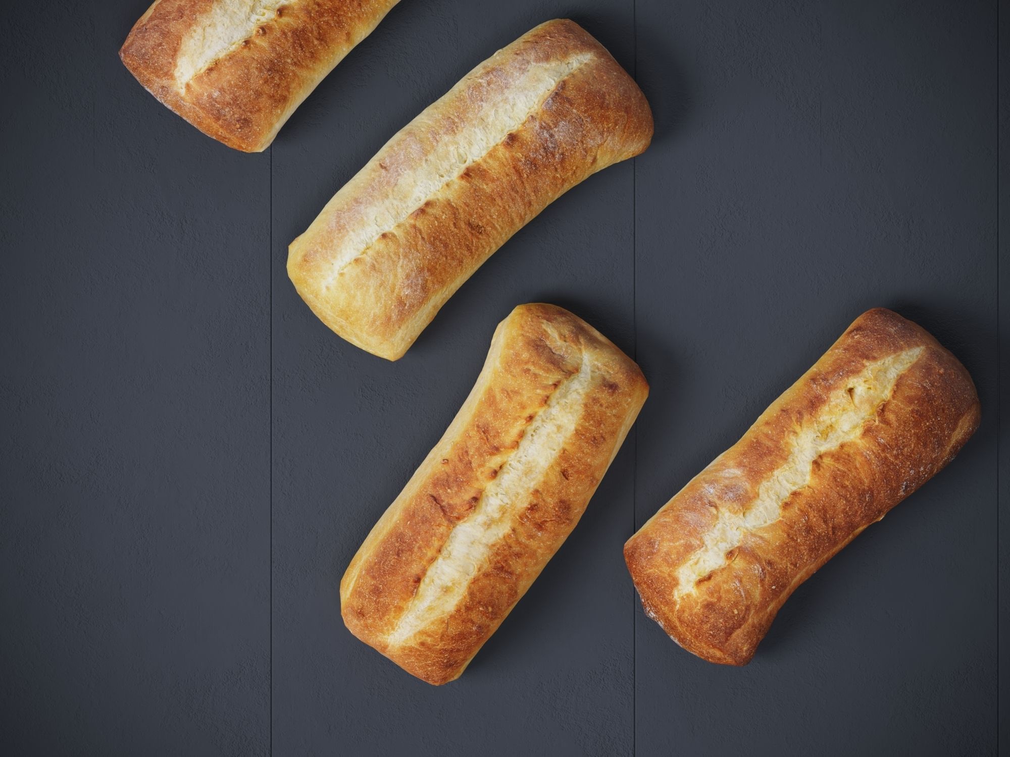 Ciabatta Bread 3D model_4