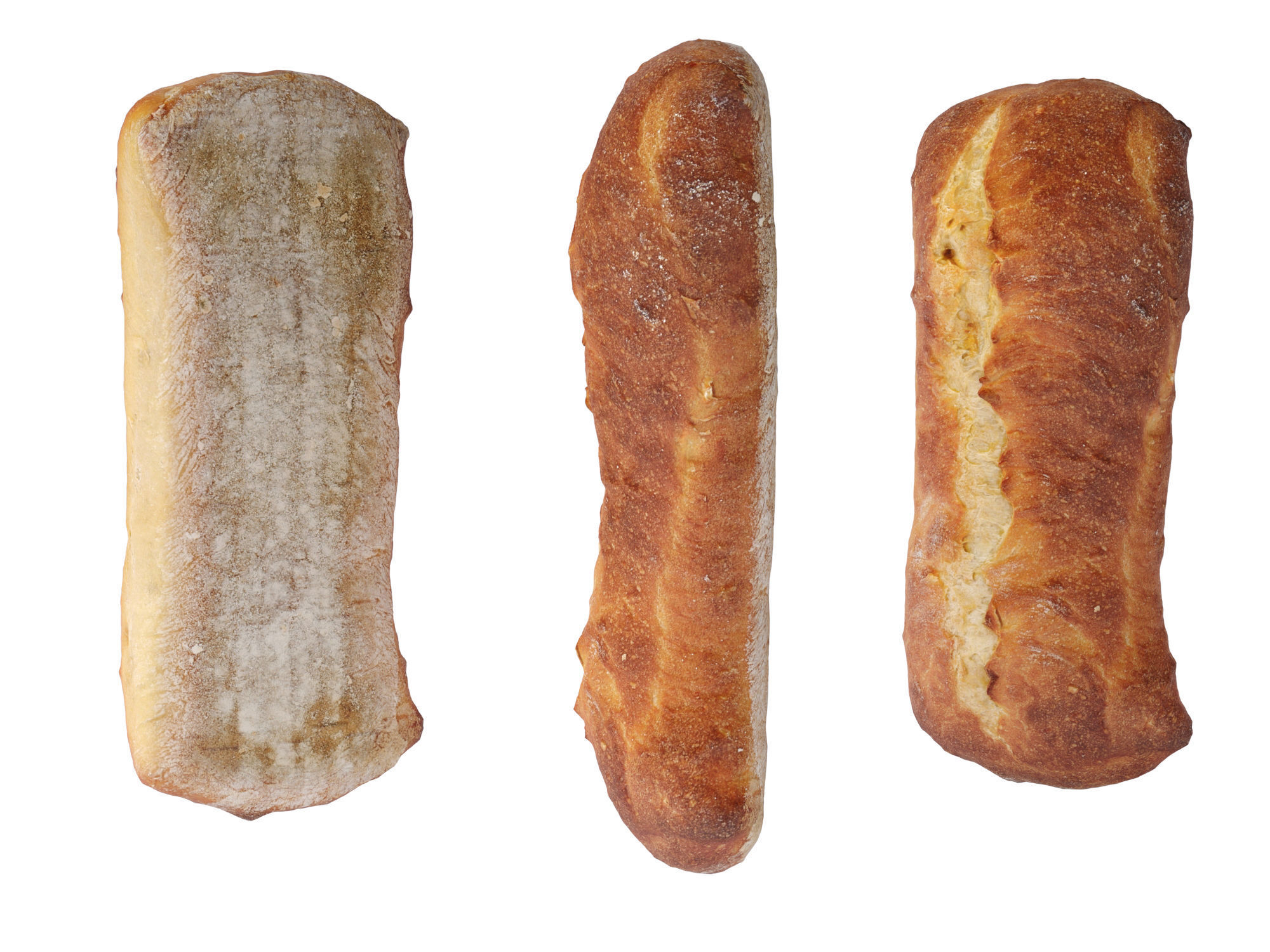 Ciabatta Bread 3D model_6